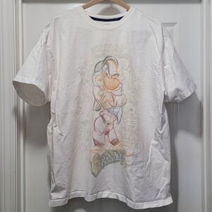 Grumpy Snow‎ White Shirt White Cotton Disney Studio Collection Men's XL